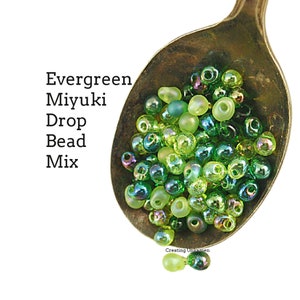 Miyuki 3.4mm Drop Beads Evergreen Mix - 100% Guarantee