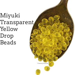 MIyuki DP-136 Transparent Yellow Drop Beads