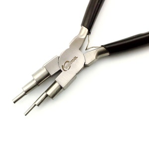 6 Step Looping Pliers - Perfect for Precise Repetitive Loops for Ear Wire and Clasp Making - Professionally Prepped with Free Wire Sample