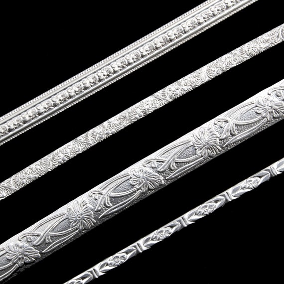 Sterling Silver Floral Pattern Flat Wire by the Inch Etsy UK
