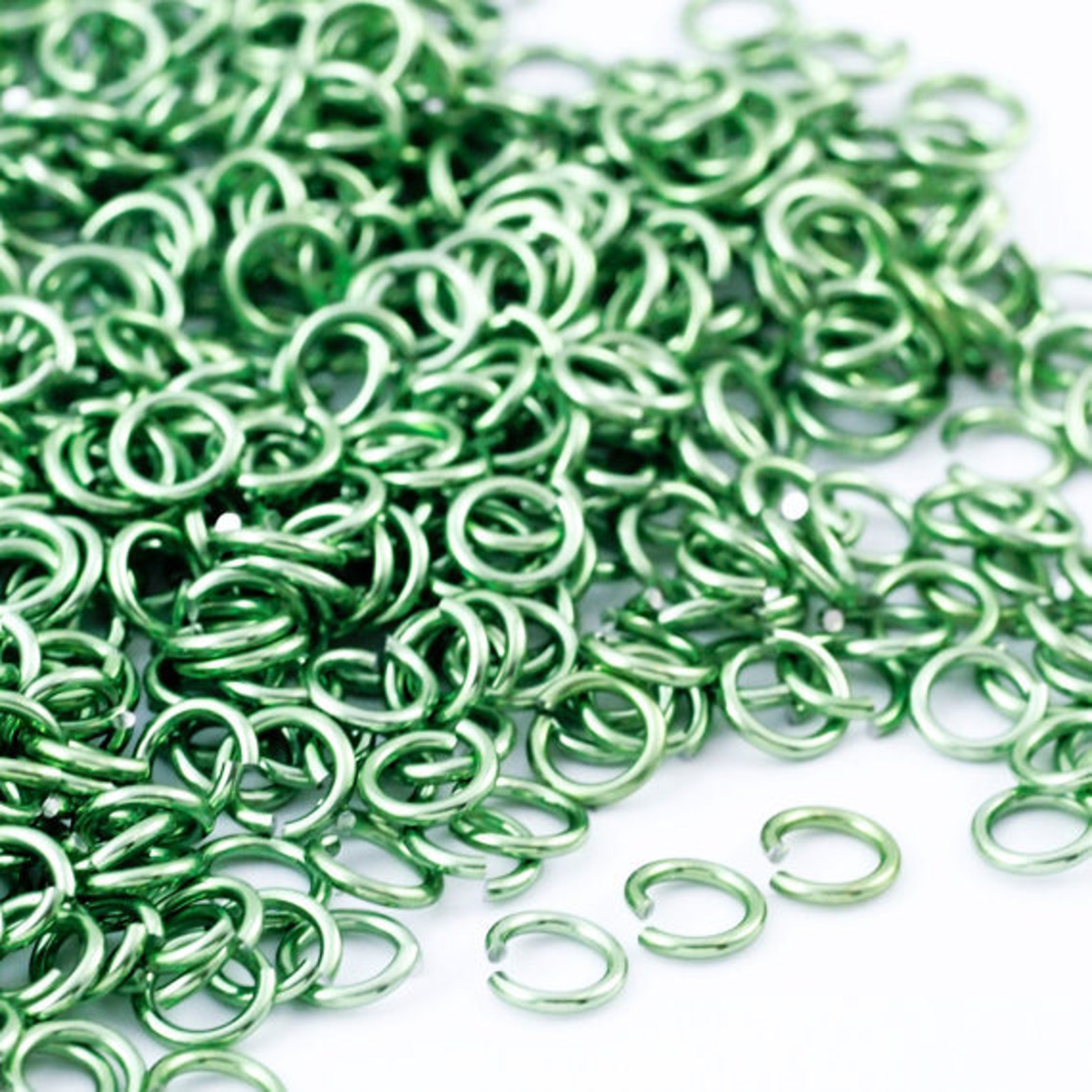 100 Anodized Aluminum Jump Rings 18 Gauge 4.3mm ID Etsy
