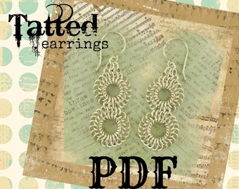 Tatted Lace Earrings PDF - Basic Instructions - DIY Tutorial