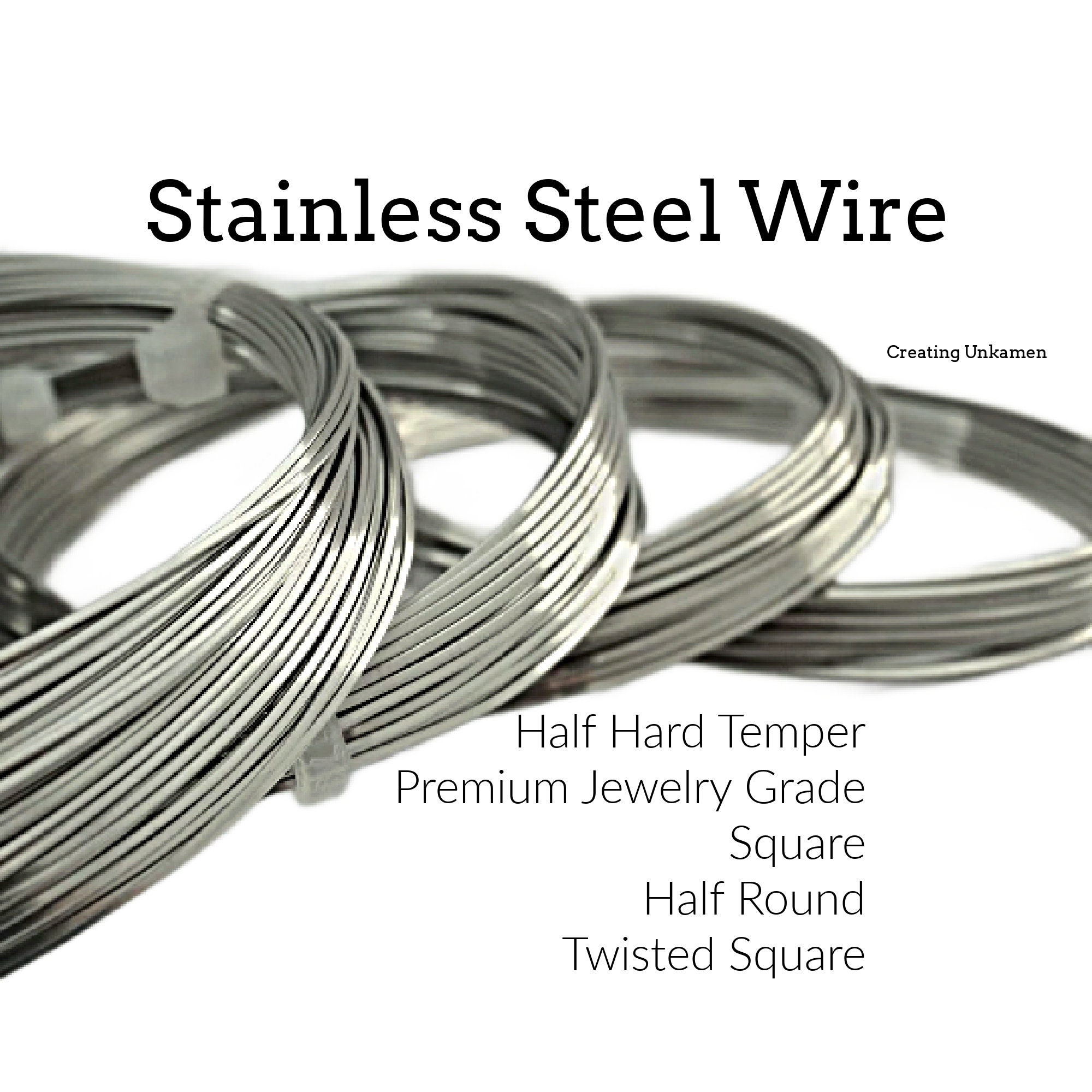 Craft Wire, 316 Stainless Steel Double Helix Twisted Wire, Rigid Crafting  Wire, 5 Pack, Crafting Wire, DIY, Heavy Duty, Metal, Wire, Crafts 