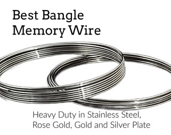 Best Bangle Memory Wire - Heavy Duty in Stainless Steel, Rose Gold, Gold and Silver Plate