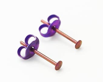 1 pair i-Dot 2mm Niobium Post Earrings in 21 Mix and Match Colors