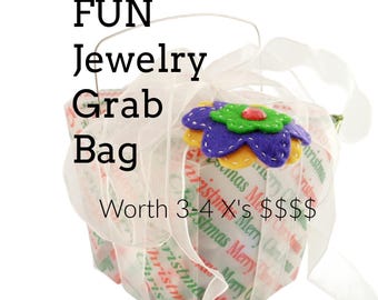 Fun Jewelry Grab Bag - A Variety of Bracelets, Necklaces and Earrings
