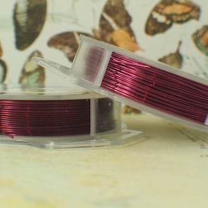 Burgundy Artistic Wire - Permanently Colored - You Pick Gauge 16, 18, 20, 22, 24 – 100% Guarantee