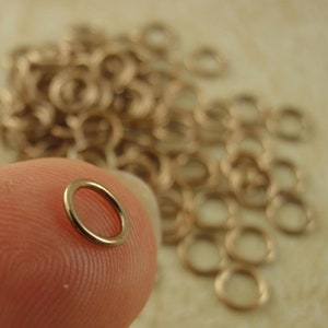Soldered Closed Bronze Jump Rings in 14, 15, 19 and 21 gauge Also Antique Bronze image 10