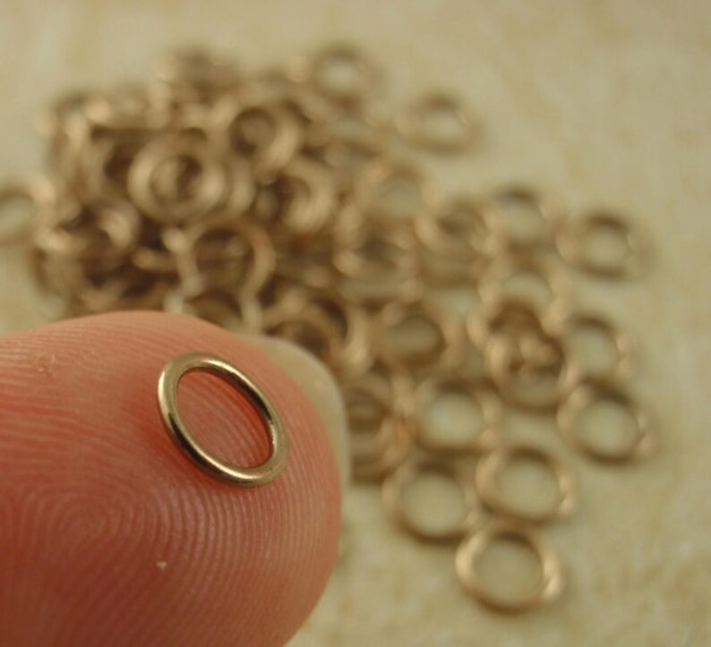 Soldered Closed Bronze Jump Rings in 14, 15, 19 and 21 gauge Also Antique Bronze image 10