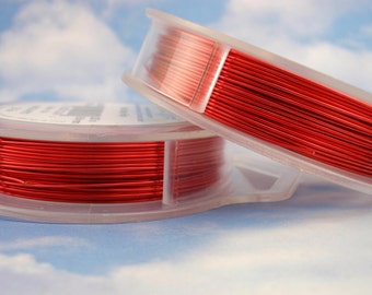 Red Artistic Wire - Permanently Colored - You Pick 16, 18, 20, 22, 24, 26, 28 Gauge – 100% Guarantee