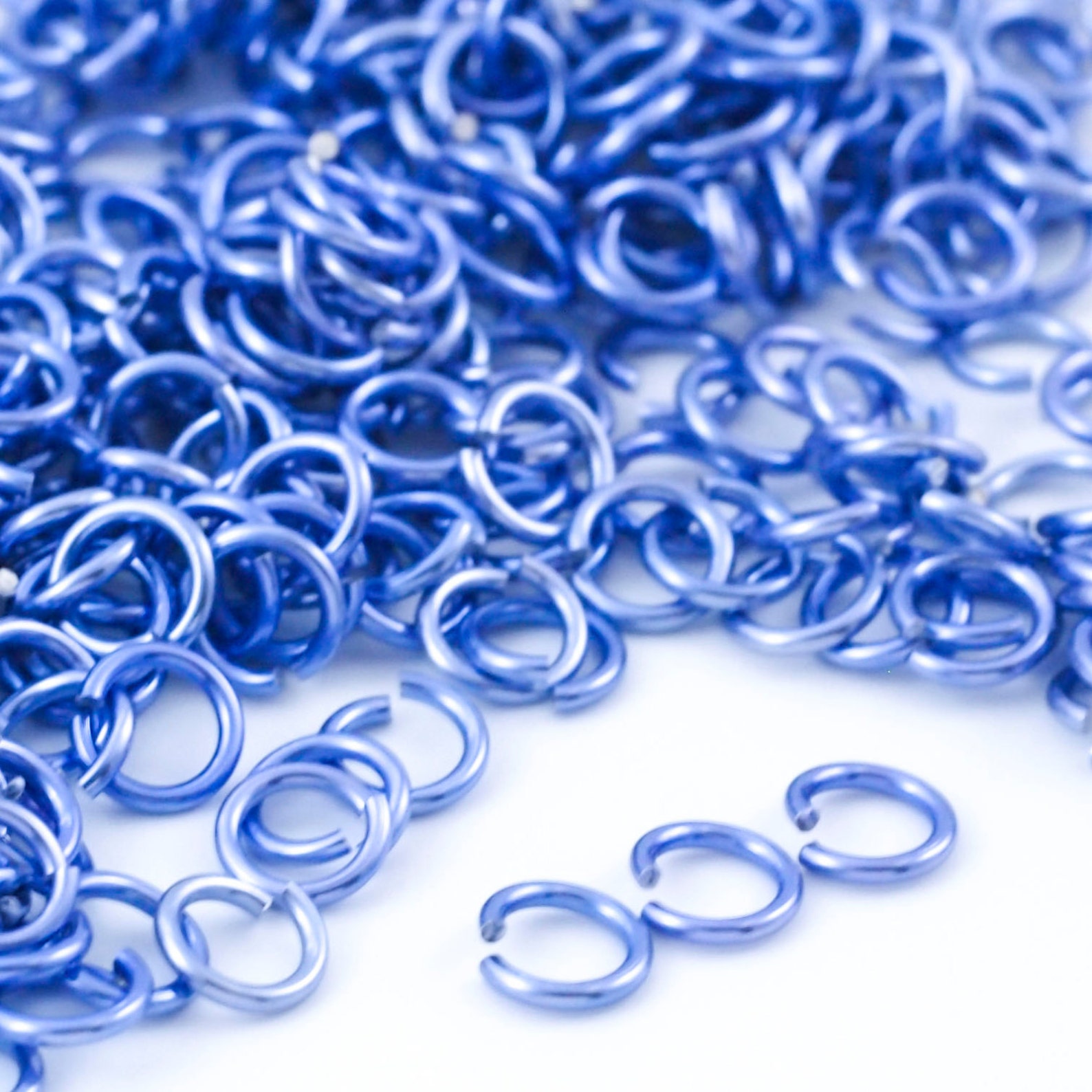 100 Anodized Aluminum Jump Rings 18 Gauge 4.3mm ID Etsy