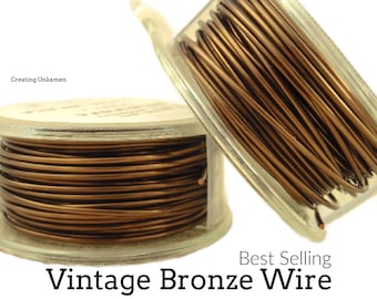 Vintage Bronze Wire  - Enameled Coated Copper - 100% Guarantee - You Pick the Gauge 16, 18, 20, 21, 22, 24, 26, 28, 30, 32