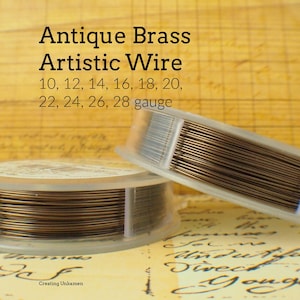 Antique Brass Artistic Wire – Non-Tarnishing Enameled Copper Jewelry Wire