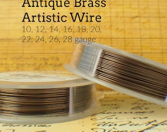 Antique Brass Artistic Wire – Non-Tarnishing Enameled Copper Jewelry Wire