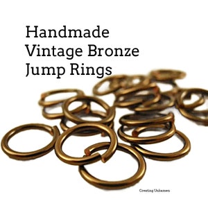 Anelli di congiunzione 100 fatti a mano in bronzo vintage calibro 24, 22, 20, 18, 16, 14 - Scegli il diametro - Garanzia al 100%