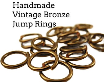 Biegeringe 100 Stück Vintage Bronze, handgefertigt, 24, 22, 20, 18, 16, 14 Gauge - Durchmesser wählen - 100% Garantie