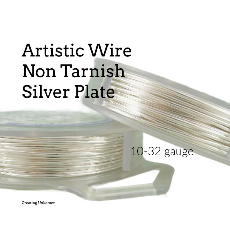 Artistc Wire Non Tarnish Silver Plate 10, 12, 14, 16, 18, 20, 22, 24, 26, 28, 30, 32 gauge 100% Guarantee image 1