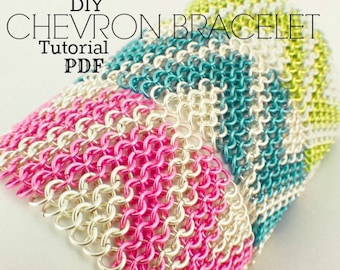 Tutoriel de bracelet à chevrons - Zig Zag européen 4 en 1 - Instructions PDF pour experts