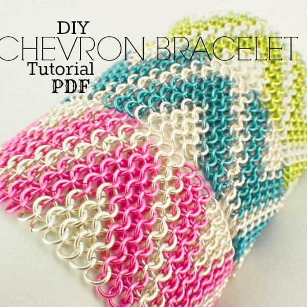 Chevron Bracelet Tutorial - Zig Zag European 4 in 1 - Expert PDF Instructions