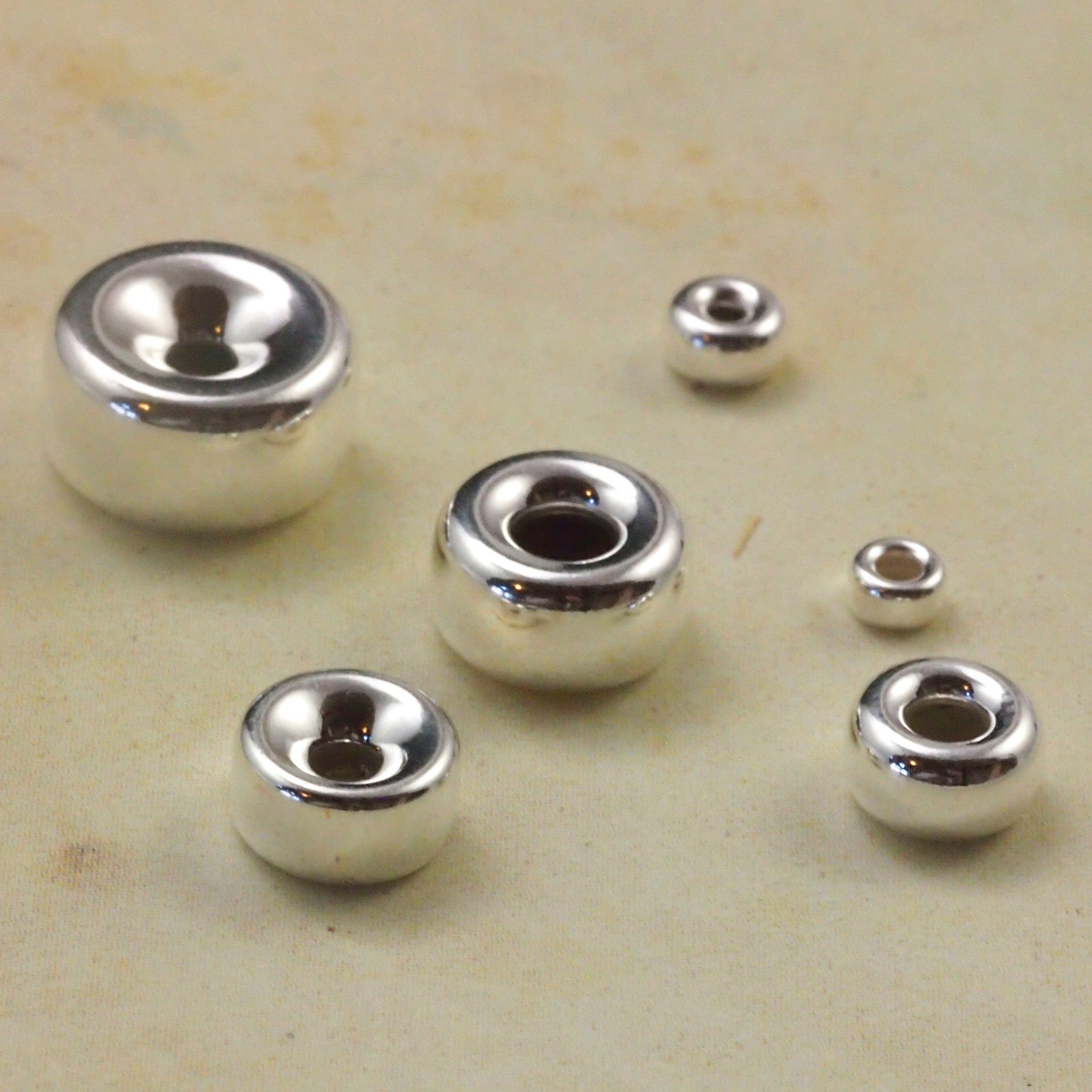 Sterling Silver Rondelle Beads in 3mm 6mm 7mm 8mm 10mm Etsy