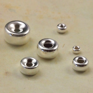 3mm To 7mm Solid Brass Rondelle Spacer Beads - Gold Color Loose Beads For DIY Jewelry