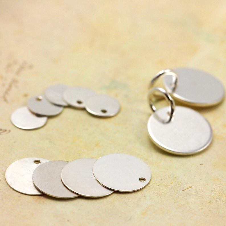2 Sterling Silver Round Stamping Blanks 7mm 8.9mm 11mm Etsy
