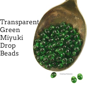 Miyuki DP-146 Transparent Green Drop Beads