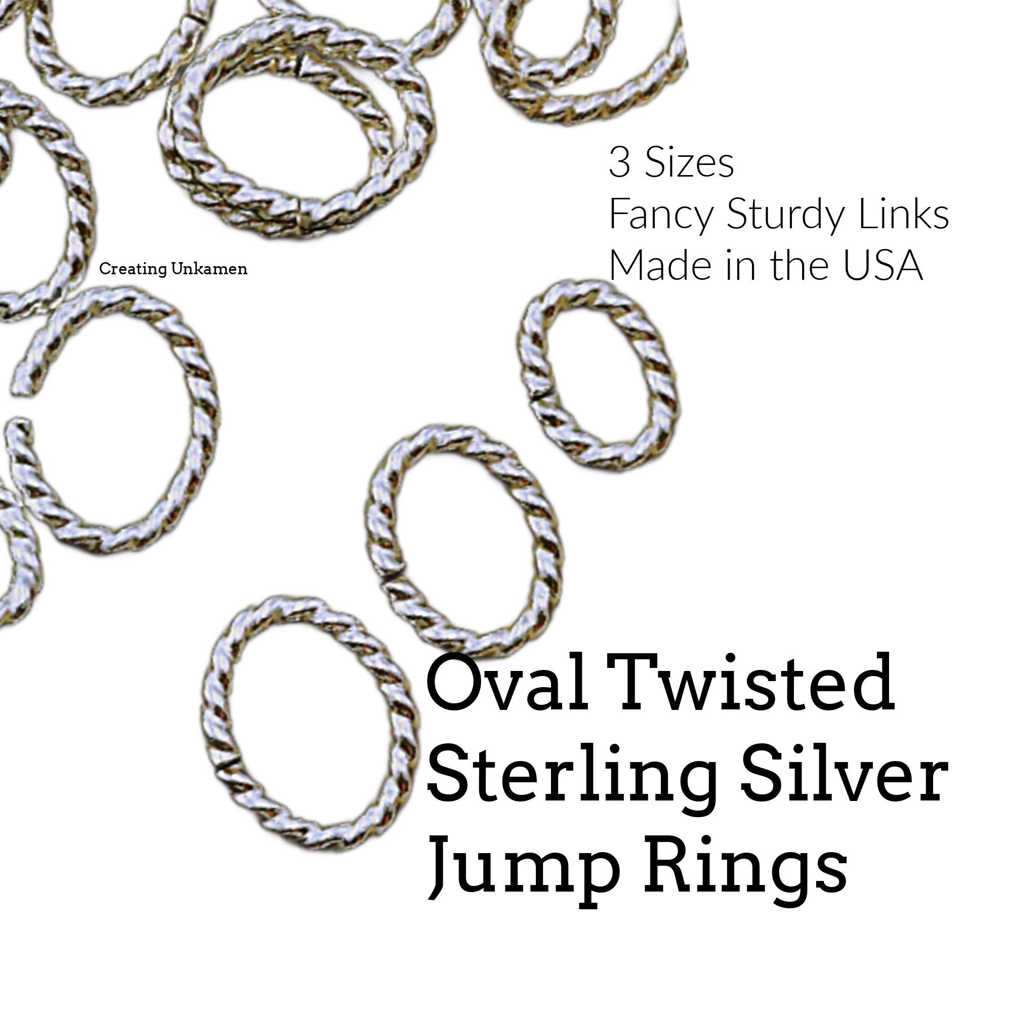 Sterling Silver 5mm I.D. 16 Gauge Jump Rings, Pack of 20