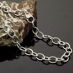 Oval Cable Chain 8.6mm Stainless Steel  - Top Shelf 316L - By the Foot or Finished Necklace - Made in the USA