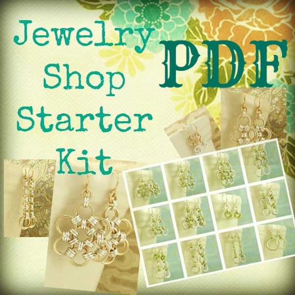 PDF Chainmail Tutorial - Jewelry Shop Starter - Beginners and Intermediate - Deluxe Instructions Plus