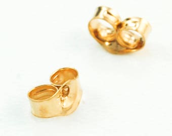 1 Pair 14kt Solid Gold Ear Nuts