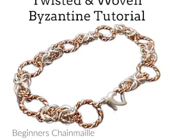 Tutorial Twisted and Woven Byzantine Bracelet Beginner Instructions
