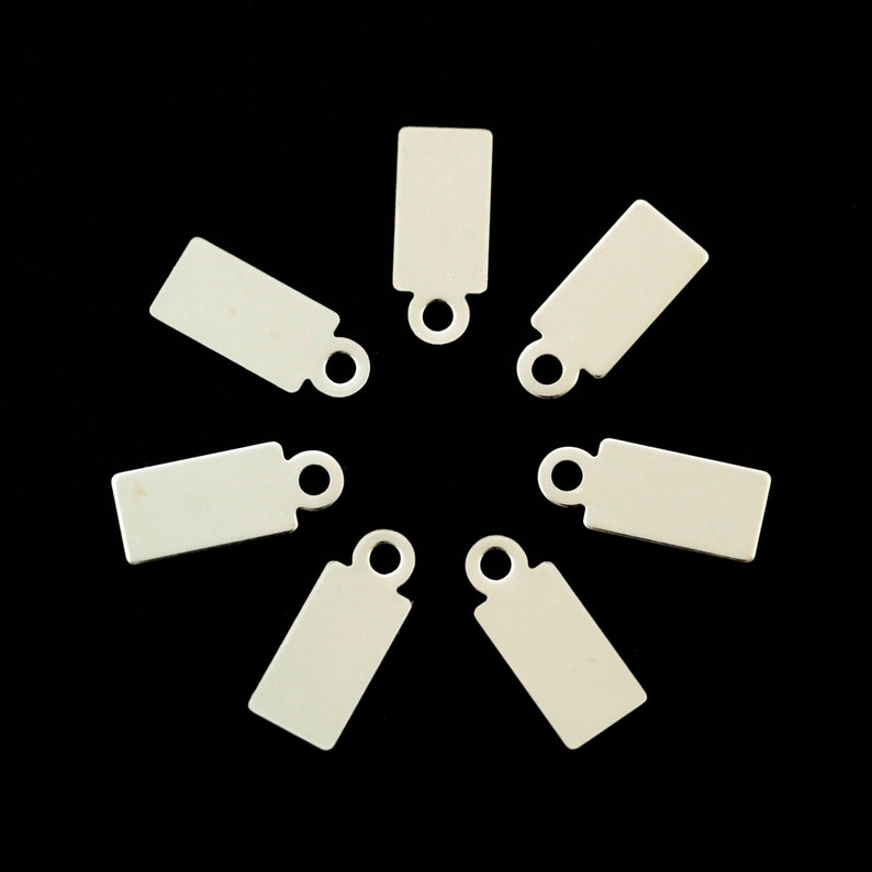 12 Argentium Sterling Silver Tag Stamping Blanks 14mm X 6mm Etsy
