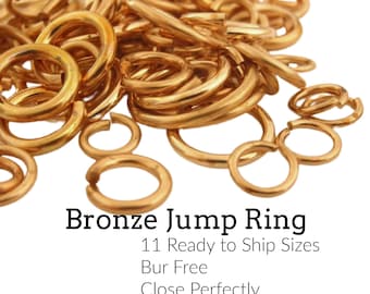 Biegeringe 50 Solid Bronze 16, 18, 20 Gauge oder Sampler Handmade in den USA