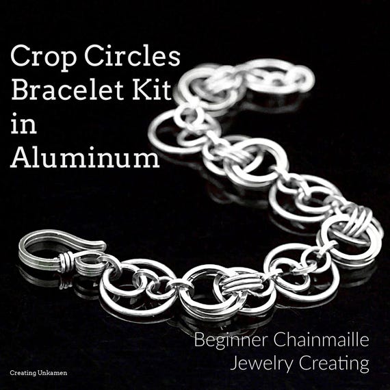 Crop Circles Aluminum Bracelet Beginner Chainmaille Jewelry Creating