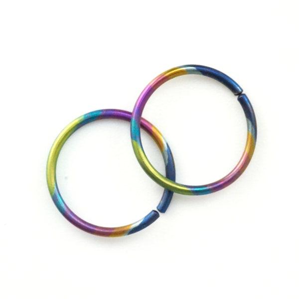 1 Schlichte Creole aus Niobium 20 Gauge 10 mm - Perfekt für empfindliche Haut - hypoallergen und sieht gut aus