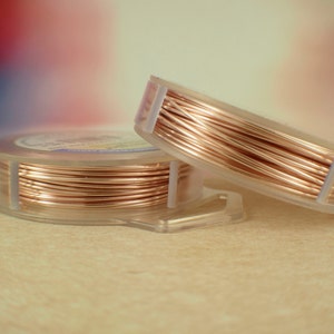 Rose Gold Color Artistic Wire - Permanently Colored - You Pick Gauge 14, 16, 18, 20, 22, 24, 26, 28, 30 – 100% Guarantee