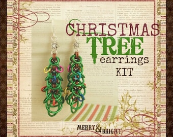 Earring Kit Oh Christmas Tree - Chainmaille Fun for Beginners