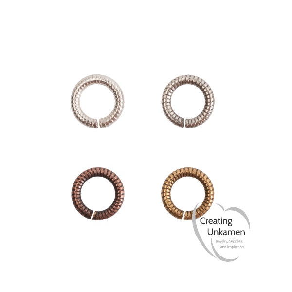 Clearance Sale 20 Textured Jump Rings 16 gauge 6mm OD Nunn Design