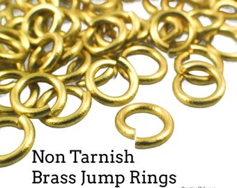 Biegeringe 100 handgefertigte nicht tarnish Messing 14, 16, 18, 20, 22, 24 Gauge