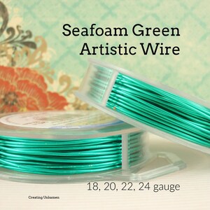 Seafoam Green Artistic Wire – Enameled Copper, Jewelry Making