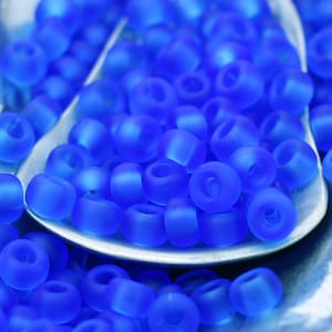 Miyuki 6-150F Seed Beads Matte Sapphire 6/0 Glass, 100% Guarantee