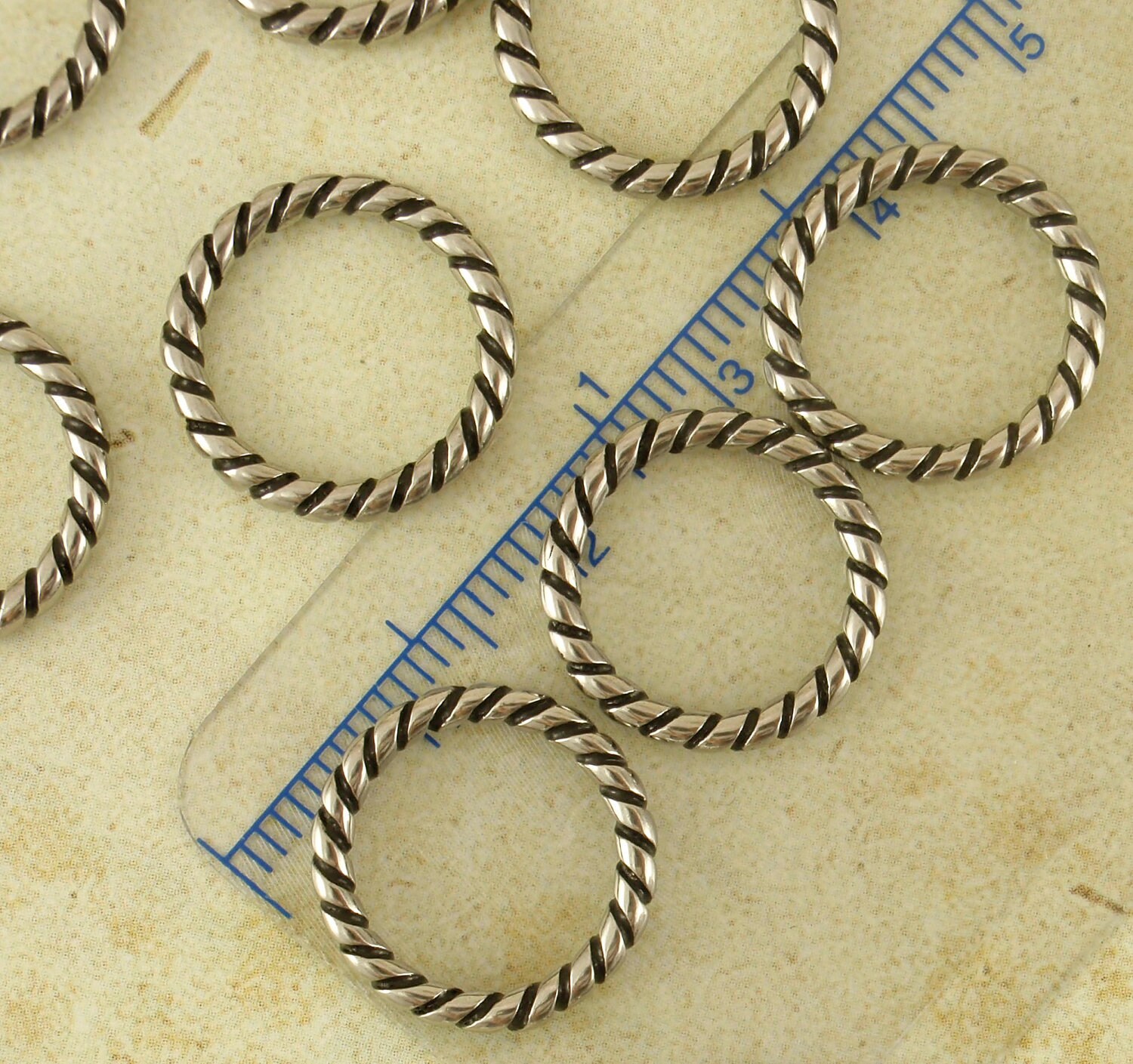 2 Fancy Soldered Stainless Steel Jump Rings 14 Gauge 14.5mm Etsy