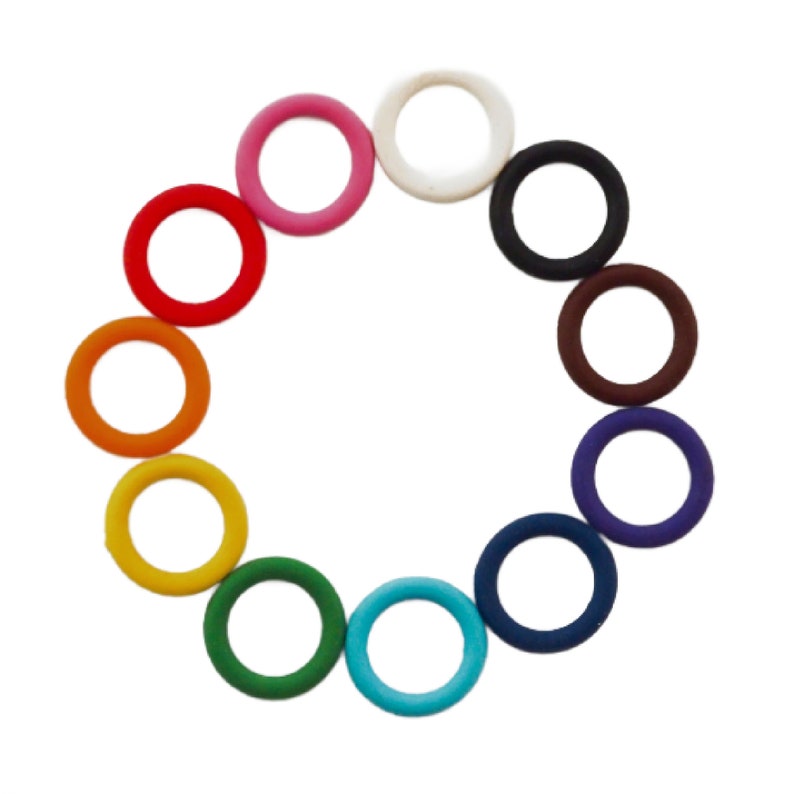 100 Silicone Rubber Jump Rings in 11 Colors 16 gauge 5mm ID 3/16 image 10