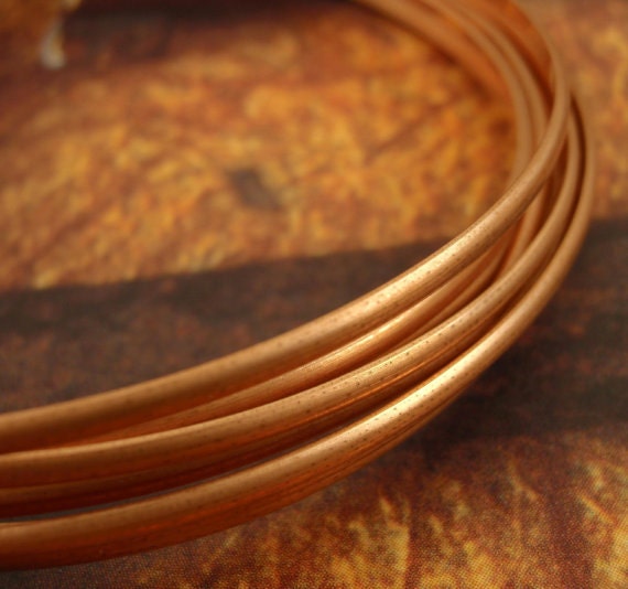 Half Round Dead Soft Copper Wire You Pick Gauge 6 8 10 Etsy