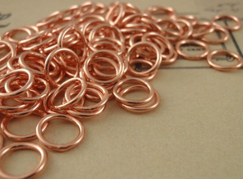 100 Soldered Closed Jump Rings 18 Gauge 8mm OD You Pick Etsy