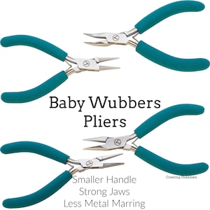 Pinces Baby Wubbers 1134 bec torsadé, 1135 bec rond, 1136 bec plat, 1139 bec courbé - 1 au choix ou par lot