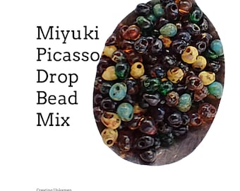 Miyuki Picasso Drop Bead Mix - 3.4mm Tear Drops - 100% Guarantee