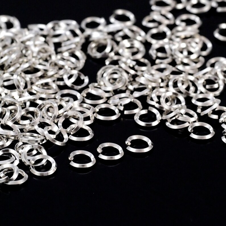 10 Argentium Sterling Silver Square on Edge Jump Rings You Etsy