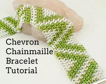 Tutorial Chevron Chainmaille Bracelet, Zig Zag European 4 in 1 Intermediate Instructions